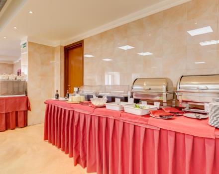 The buffet breakfast at Best Western Rocca Hotel. 4 star hotel in Cassino, is full of sweet and savoury products typical of the locality;